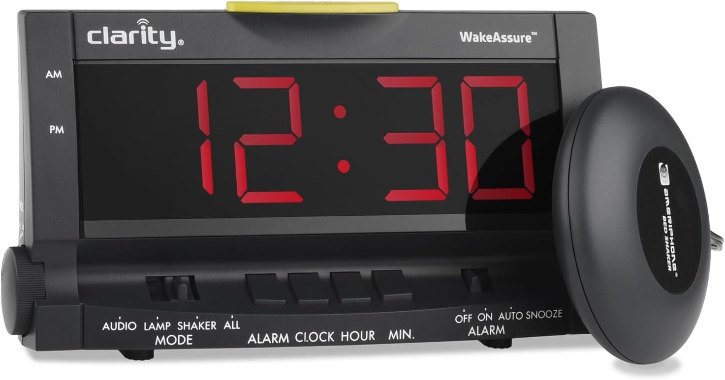 CLARITY Wake Assure Alarm Clock 85Db - Black