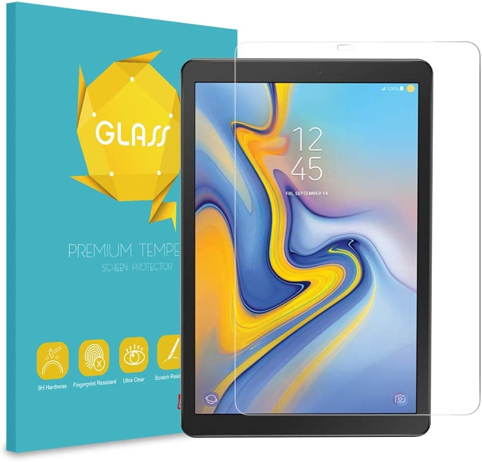 Fintie Screen Protector for Samsung Galaxy Tab A 10.5 2018 Model SM-T590/T595/T597, [9H Hardness] Tempered Glass Ultra Clear [Scratch-Resistant] Screen Protector Film