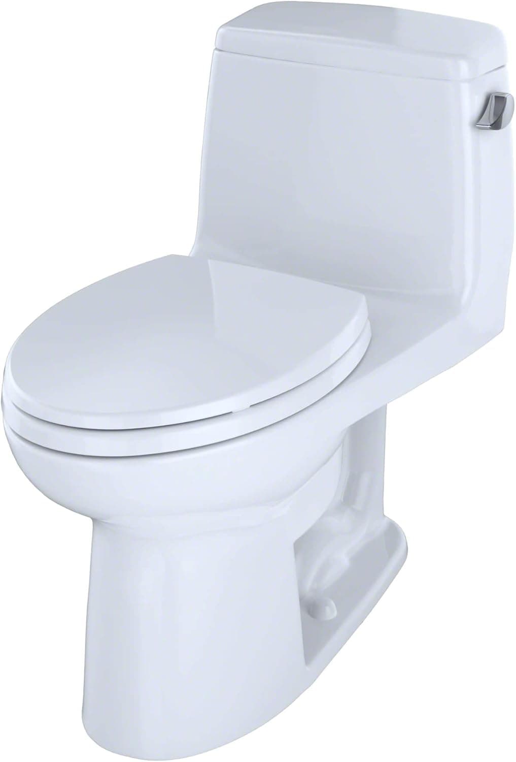 Toto MS854114ELR#01 Eco UltraMax Elongated 1.28GPF One-piece Toilet with Right Hand Trip Lever, Cotton