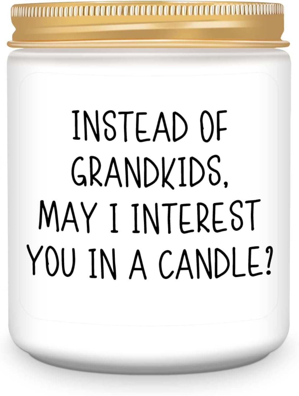 Mothers Day Gifts from Daughter Son,Gifts for Mom,Mom Gifts,Mothers Day Gifts for Moms Her Bonus Mom Mother New Mom Step Mom (Instead of Grandkids Candle-White)