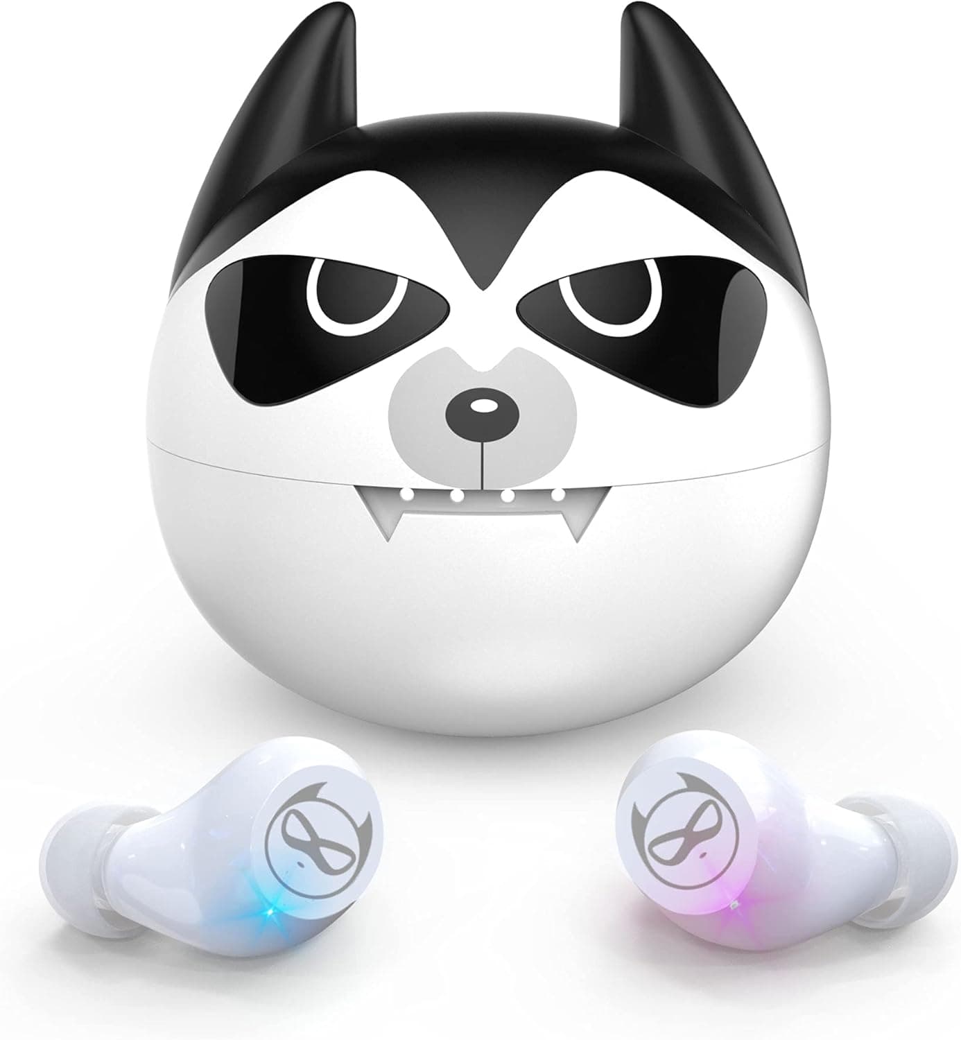 Kids Wireless Earbuds XZC Bull Demon King Design in-Ear HiFi Stereo Wireless Ear Buds for Kids Adult Gift 36H Playtime Bluetooth 5.0 Headphones with Dual Micphone for Workout Sport (Husky)