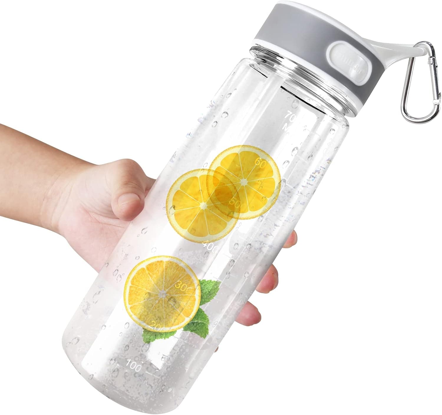 Bottled Joy Water Bottle, 800ml Clear 27oz Water Bottle with Straw, Sports Water Bottle Tritan Leakproof BPA Free for Fitness Outdoor Cycling Gifts for Men Women