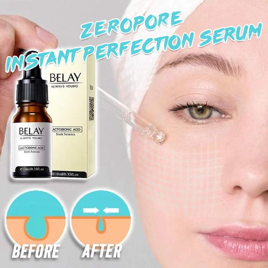 OFMWBN Pore Corset Serum Zero Pore Instant Perfection Serum Poreless Skin Tightening Serum - Nourishes & Moisturize Pore Shrinkage Facial Essence - Exfoliating, Minimize Pores (1PC, 10ML)