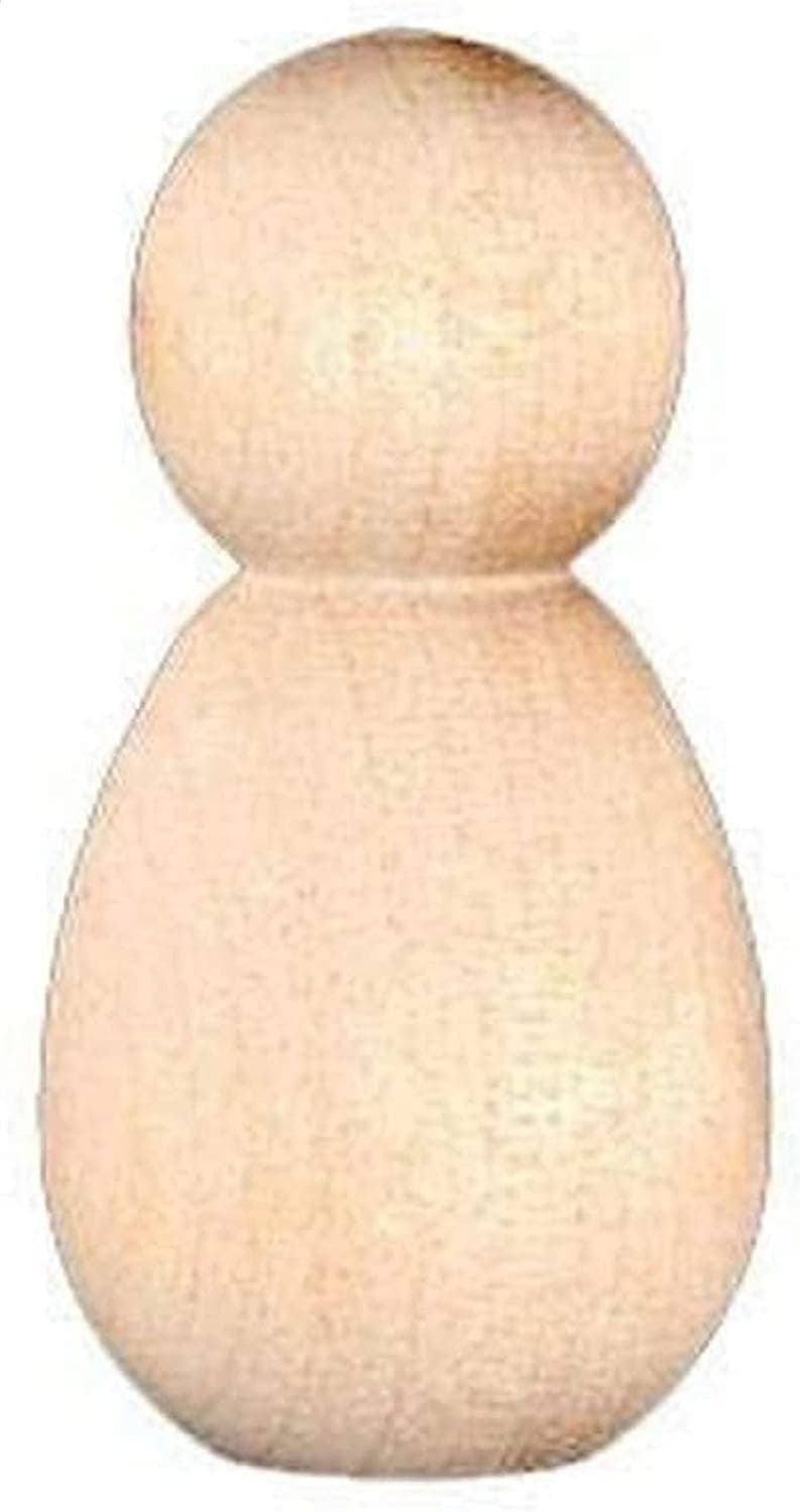 Pinehurst Crafts Unfinished Wood Peg Dolls, Wood Bee / Baby, 1-1/4-Inch, Pack of 20 PegDoll_Bee_20pk