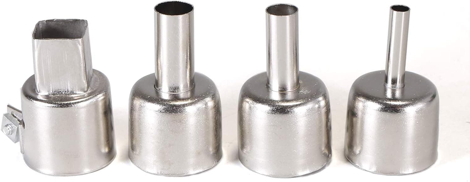 YIHUA #2300 Hot Air Gun Rework Nozzles, Pack of 4 (0.39'',0.31'', 0.20'', 0.51''X0.51'') For All Yihua Rework Stations EXCEPT Yihua 993D Series