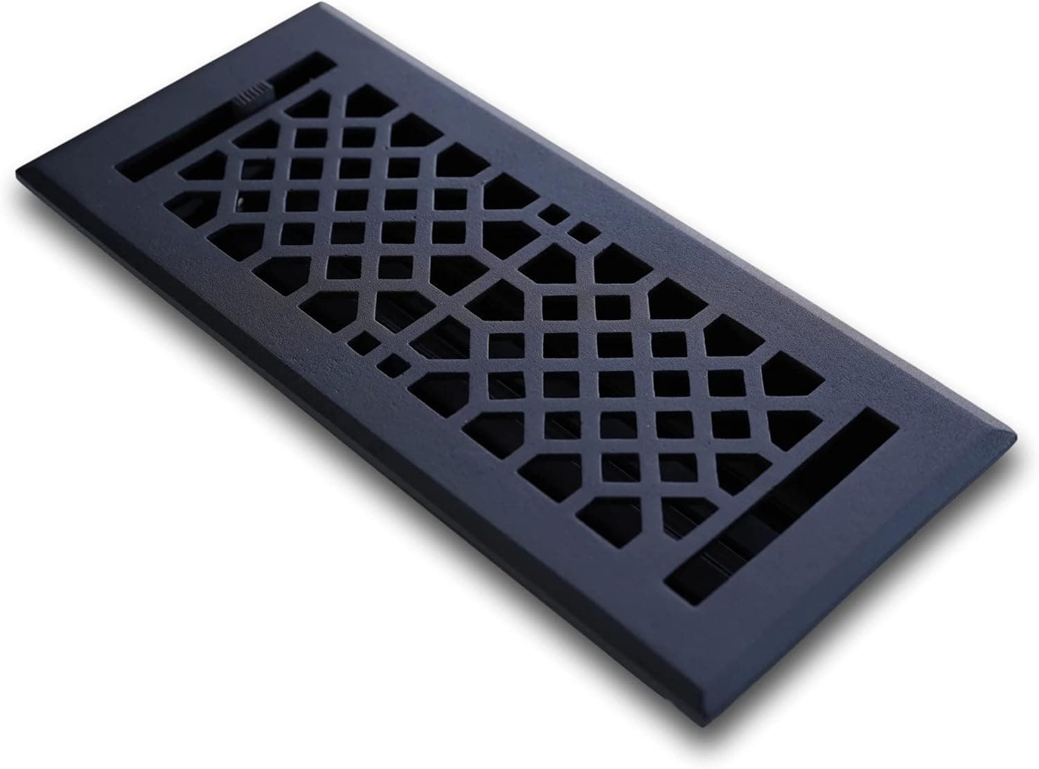 6 x 14 Cast Iron Vintage Industrial Vent Cover - Black (Overall: 7.25 x 15.5)