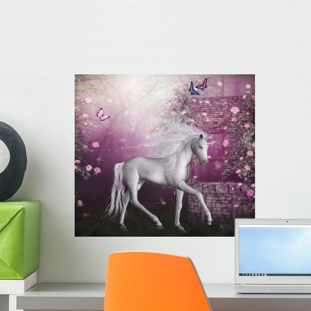 Wallmonkeys FOT-24320368-18 WM280606 Last Unicorn Peel and Stick Wall Decals (18 in W x 16 in H), Small