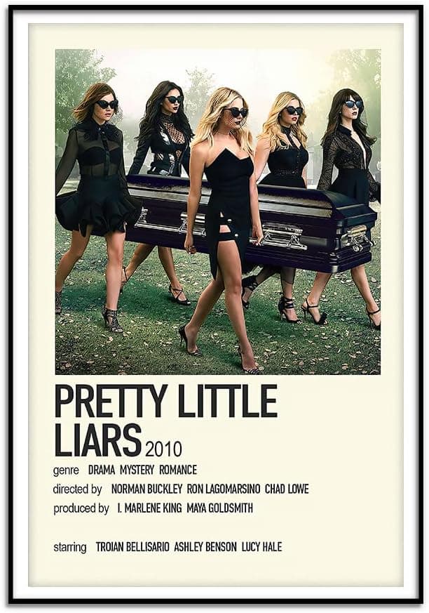 GUGAY Pretty Little Liars Season 5 Poster Aesthetic 90S for Classic Decoration Poster Decorative Painting Canvas Wall Art Living Room Posters Bedroom Painting 12x18inch