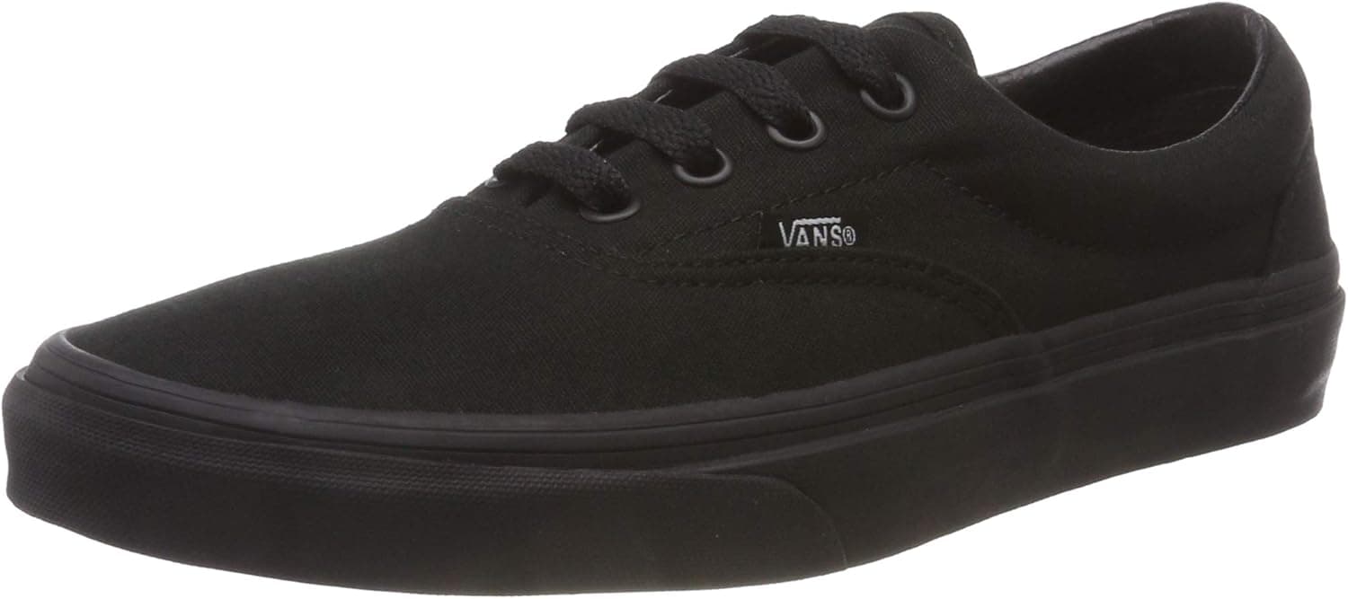 Vans Unisex Adults Era Classic Canvas Low-Top Trainers, Black (Black), 14 UK (49 EU)