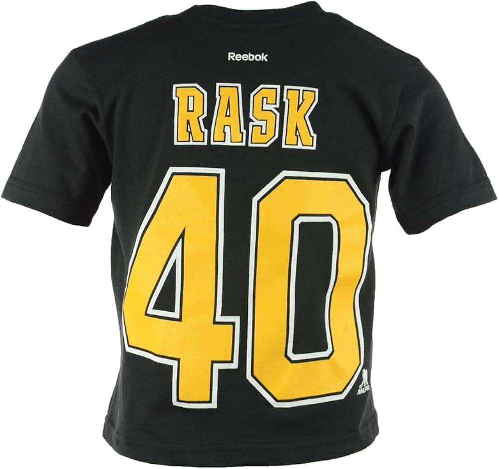 Tuukka Rask Boston Bruins #40 Black Yellow Toddler Home Name and Number T Shirt