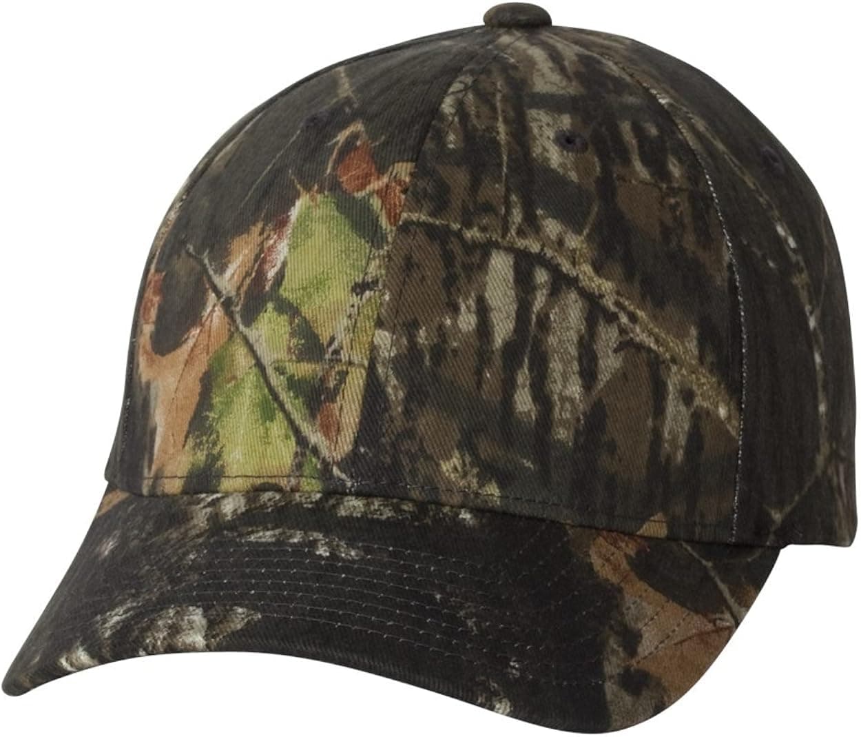 Flexfit Fitted Low Profile Mossy Oak Camo Cotton Hat with Curved Visor – S/M (Break Up)
