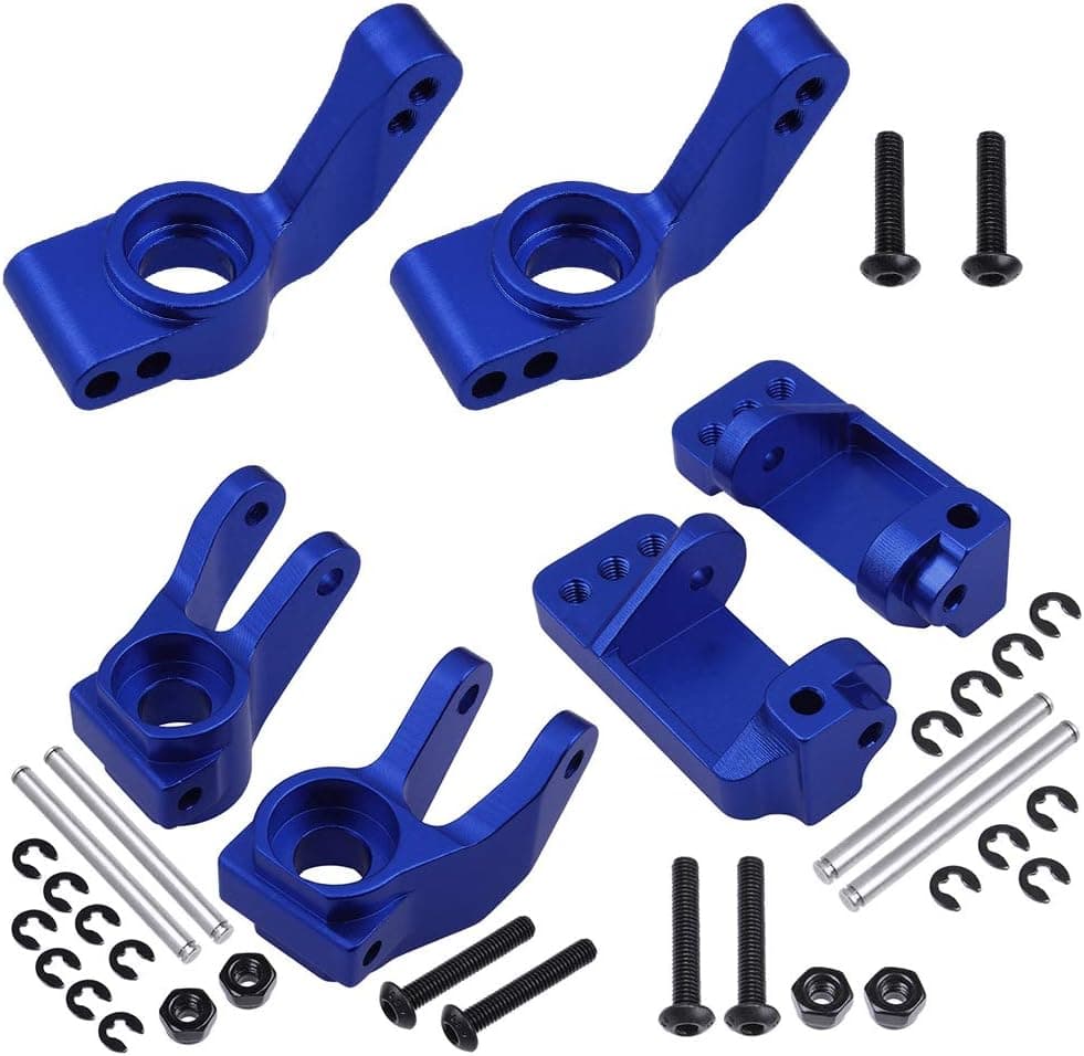 Hobbypark Aluminum Front Rear Stub Axle Carriers & Steering Blocks & Caster Blocks for 1/10 Traxxas Slash 2WD Stampede 2WD Replace 3752 3736 3632