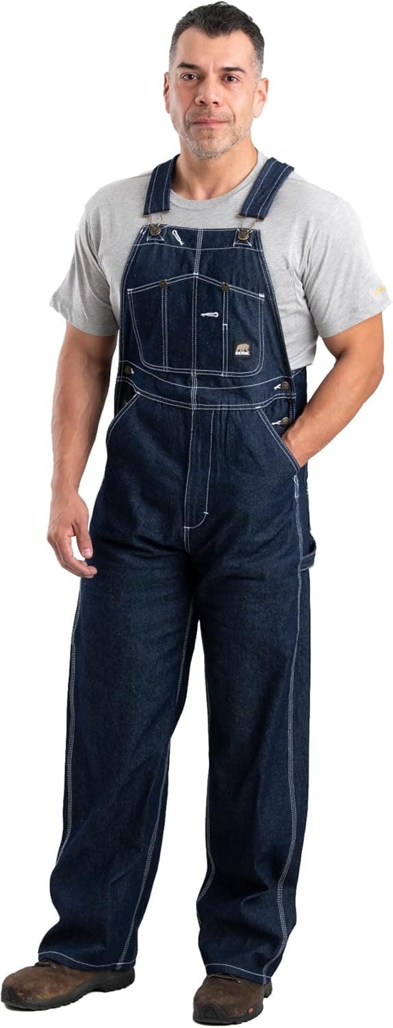 Berne Men's Heritage Unlined Denim Bib Overall