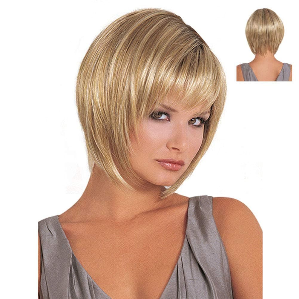 Fashion Women's Fashion Shaggy Hair Cosplay Party Short Style Evening Party Wig - Golden