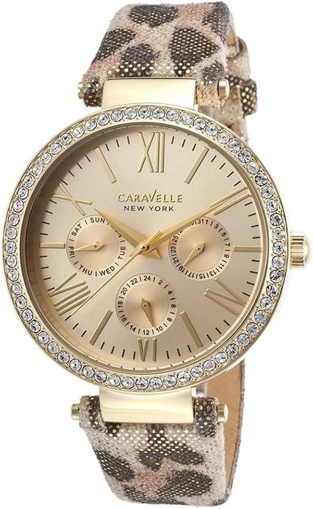 Caravelle New York Women's 44N103 Analog Display Analog Quartz Yellow Watch