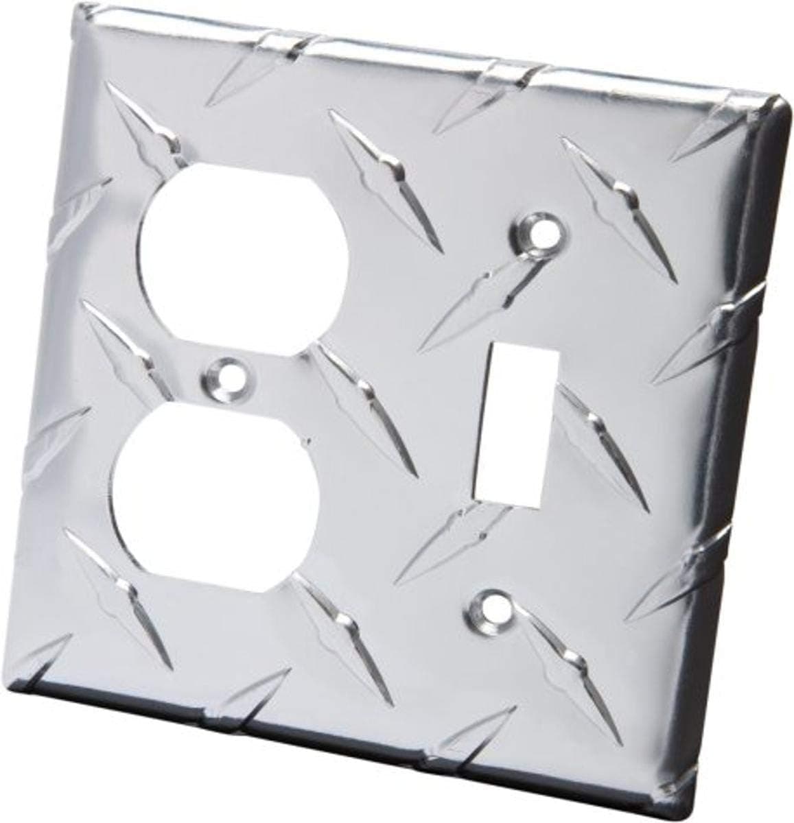 On The Edge Diamond Plate Switch Outlet Combo