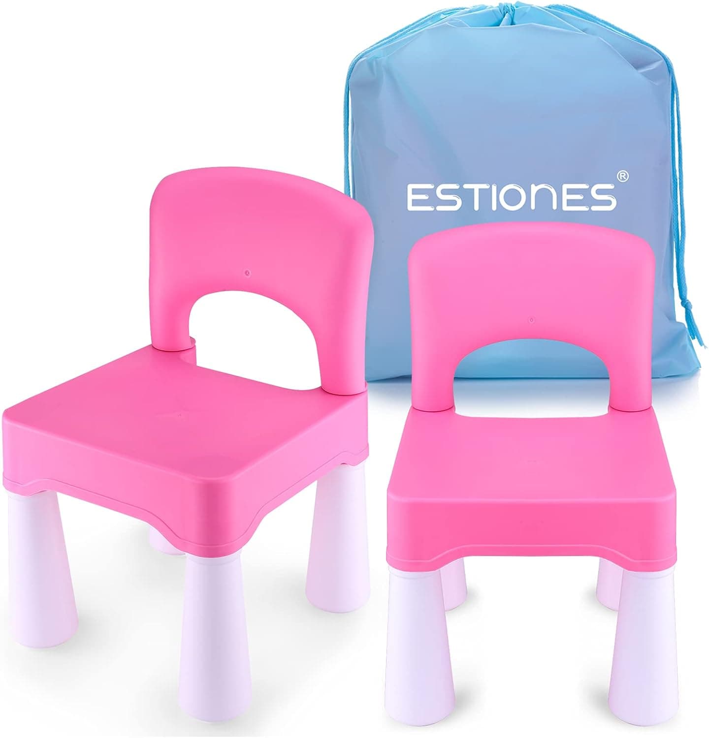 estiones Kids Chair, Toddler Chair, Toddler Chairs for Boys and Girls, Ergonomic Design, Eco-Friendly Durable Plastic, Indoor or Outdoor Use Kids Chairs for Boys and Girls (Barbie Pink)