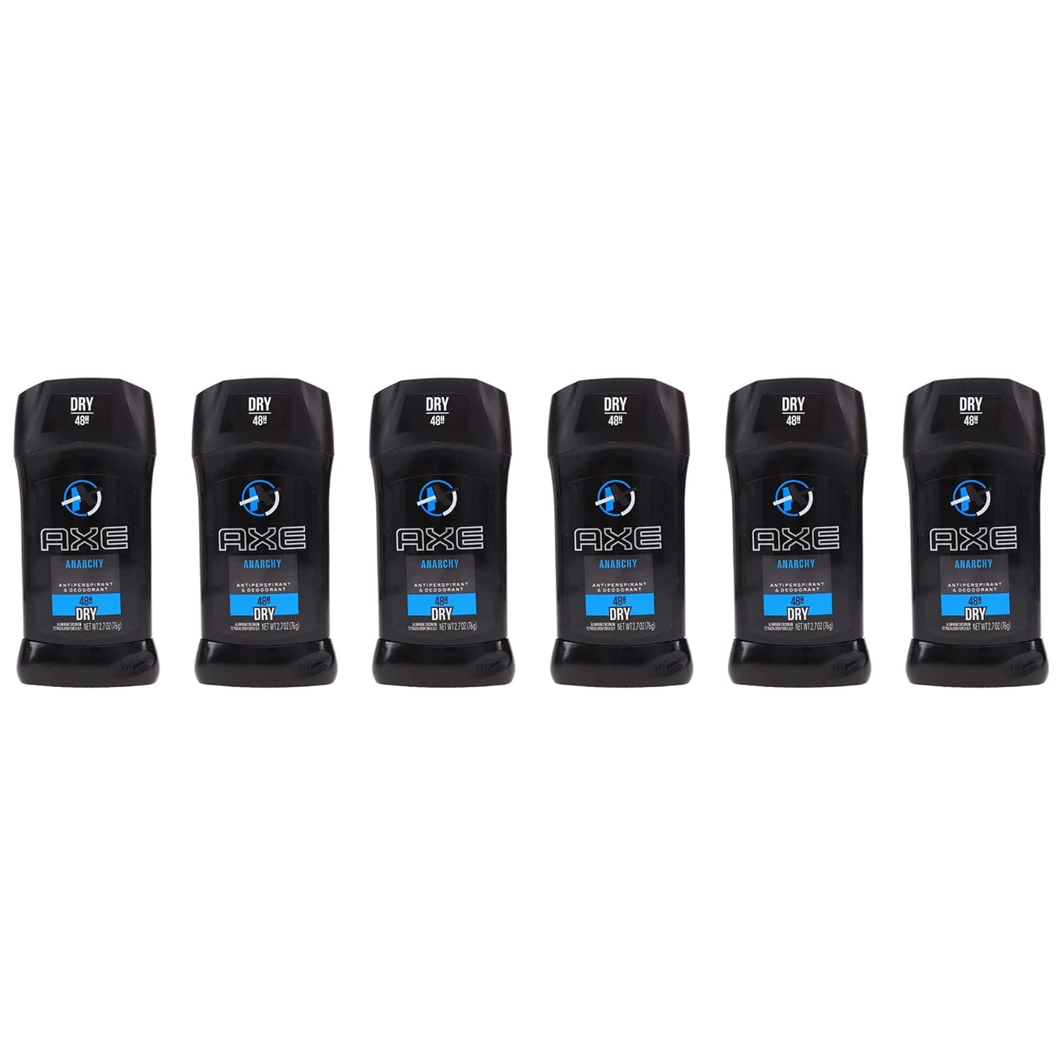 Axe Dry Anti-Perspirant Invisible Solid, Anarchy 2.70 oz (Pack of 6)