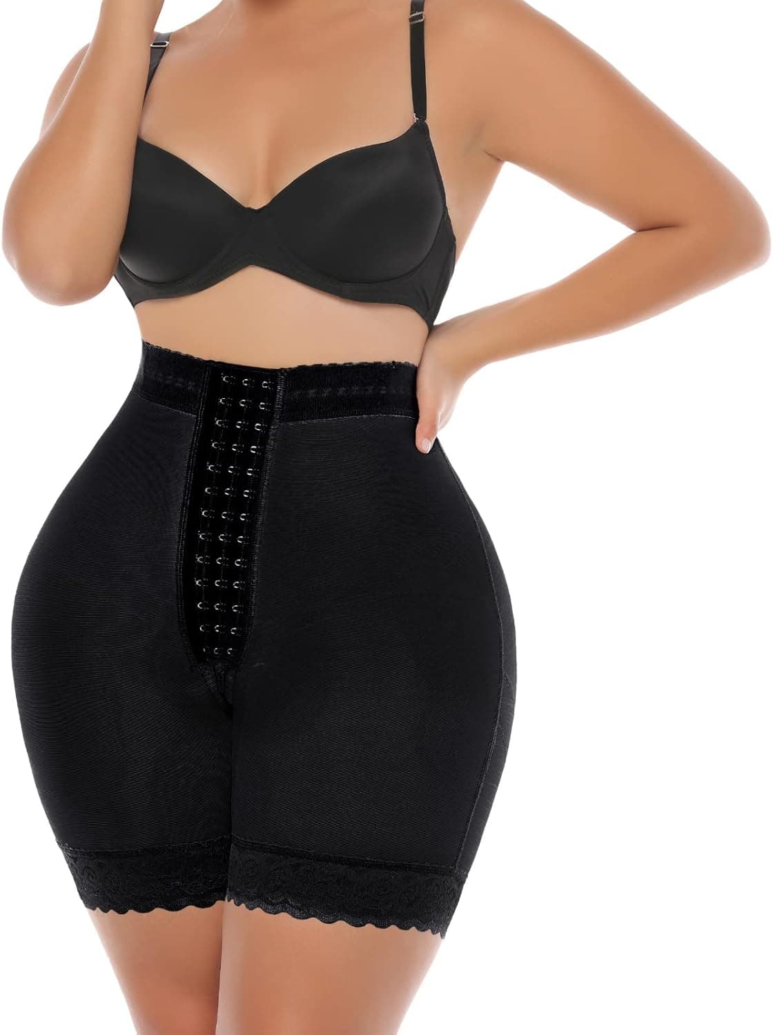 NAHEMA Shapewear for Women Tummy Control Shorts | High Waisted Shapewear Butt Lifter Panties | Fajas Colombianas with Front Hooks