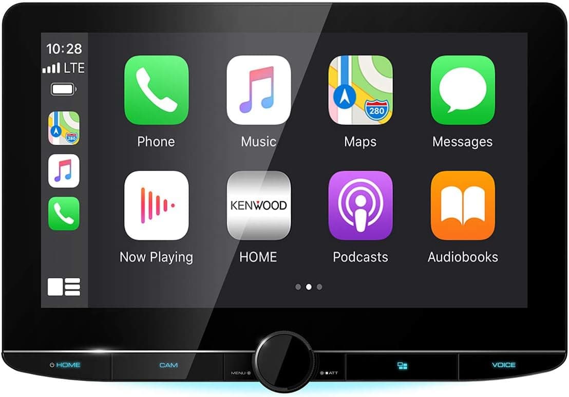 KENWOOD eXcelon Reference DMX1057XR 10.1" Digital Multimedia Bluetooth Car Stereo with USB, 10.1" Floating Touchscreen HD Display, AM/FM HD Radio, Double DIN, Apple CarPlay or Android Auto, SiriusXM