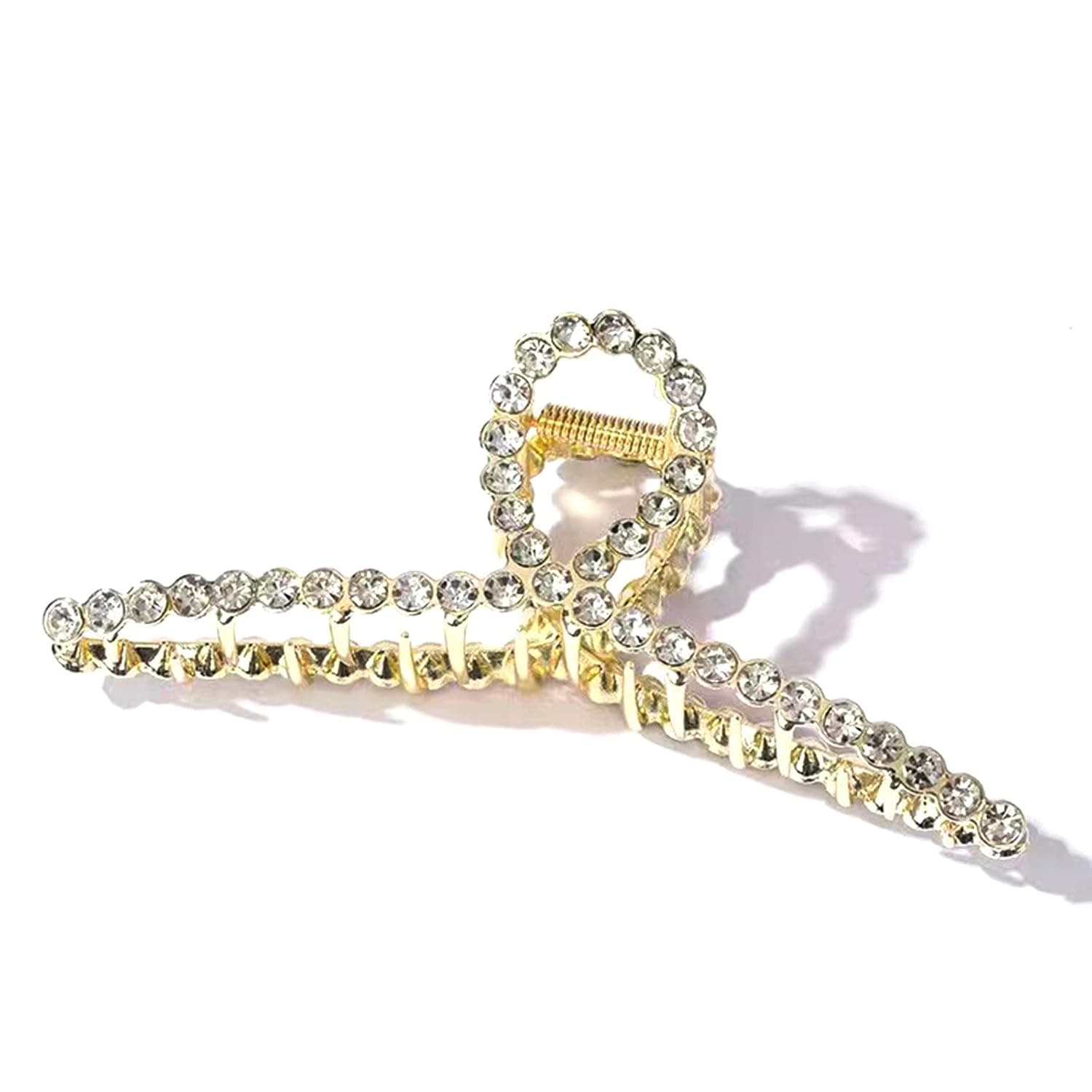 Hair Clips, Large Claw Clips for Thick Hair, Gold Long Hair Clips, Big Jaw Clips for Hair, Pearl Hair Clips Clamps Hair Accessories for Women, Gold Diamond