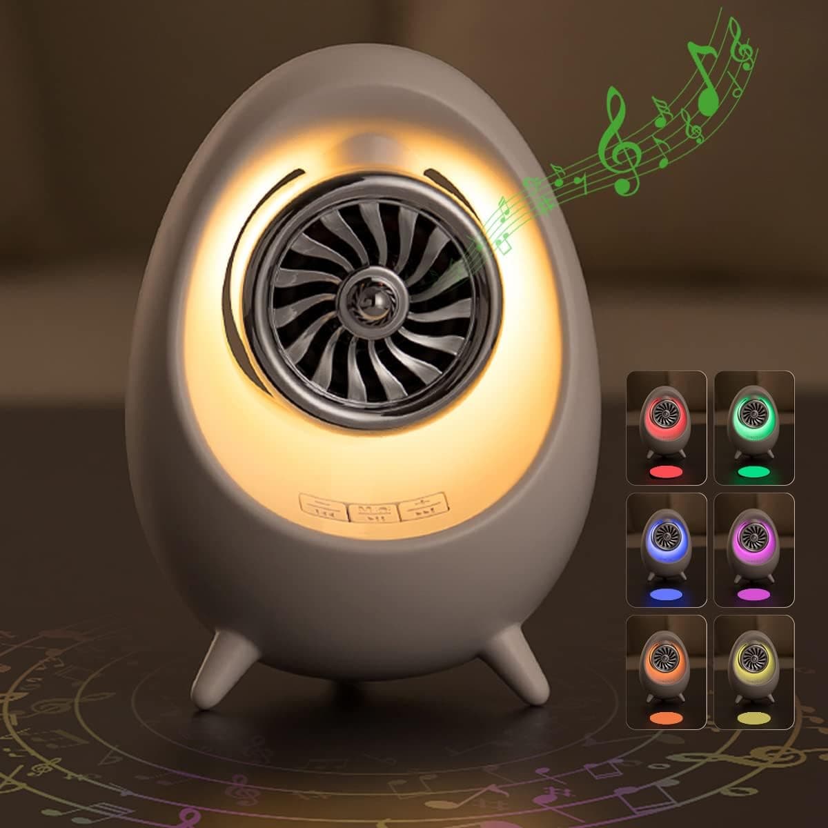 Bluetooth Speakers with Lights for Kids, Table Lamp Wireless Speaker, LED Colors USB AUX TF Card Music Player, Rechargeable Night Light for Bedroom Office Living Room, Dimmable Mood Lamp with Timer