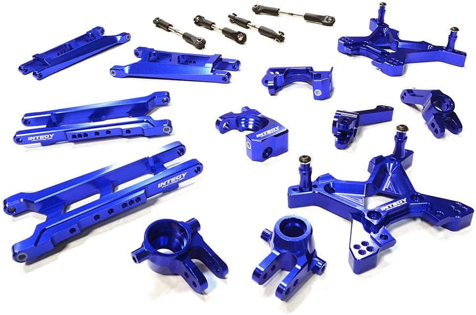 Integy RC Model C26319BLUE Billet Machined T3 Suspension Kit for 1/10 Stampede 4X4 & Slash 4X4 (Non-LCG)