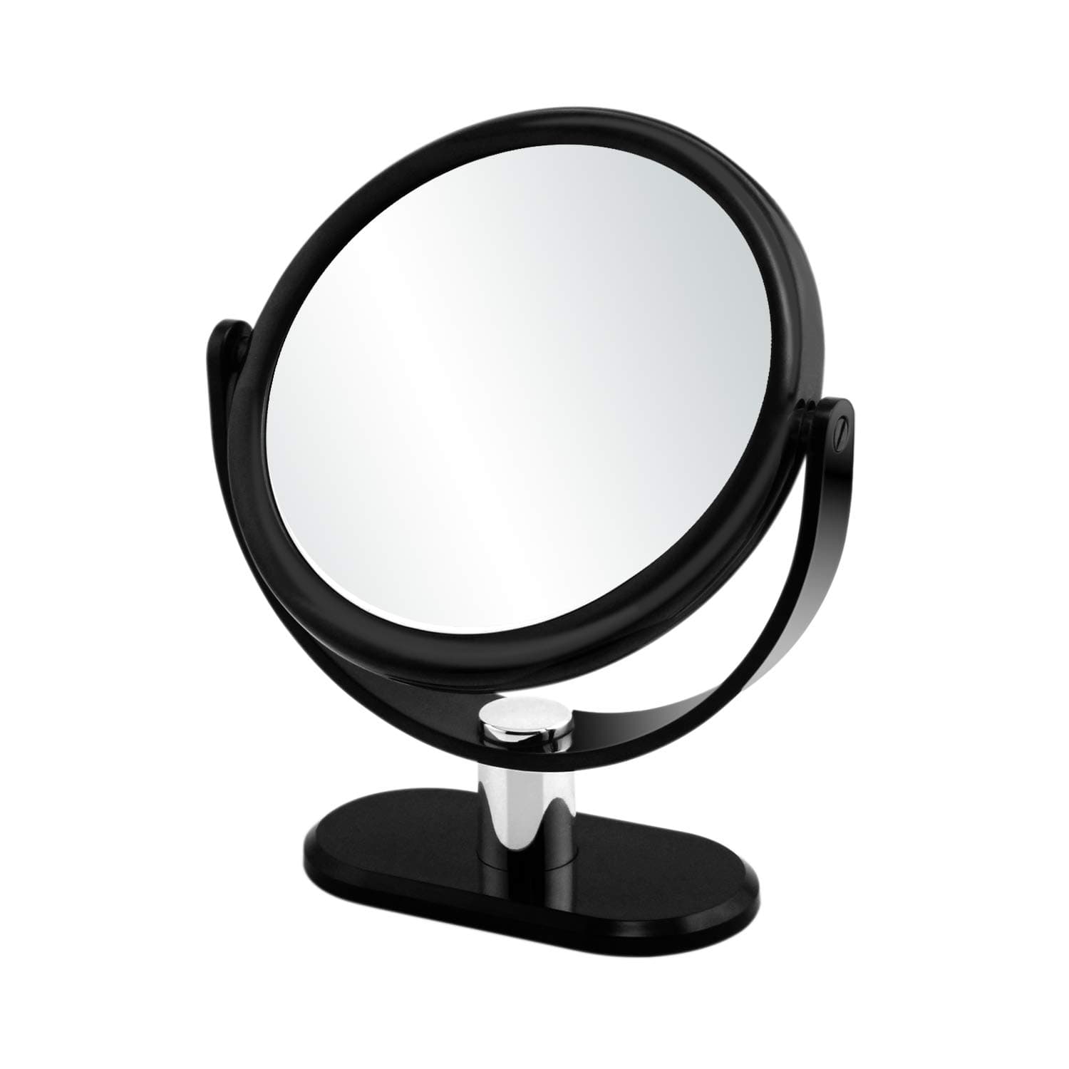 GORWRICH Makeup Mirror, Double Sided Vanity Mirror with 1x/7x, Tabletop Magnifying Mirror, 360 Degree Rotation, Cosmetic Mirror for Home & Bathroom Shower (Black)