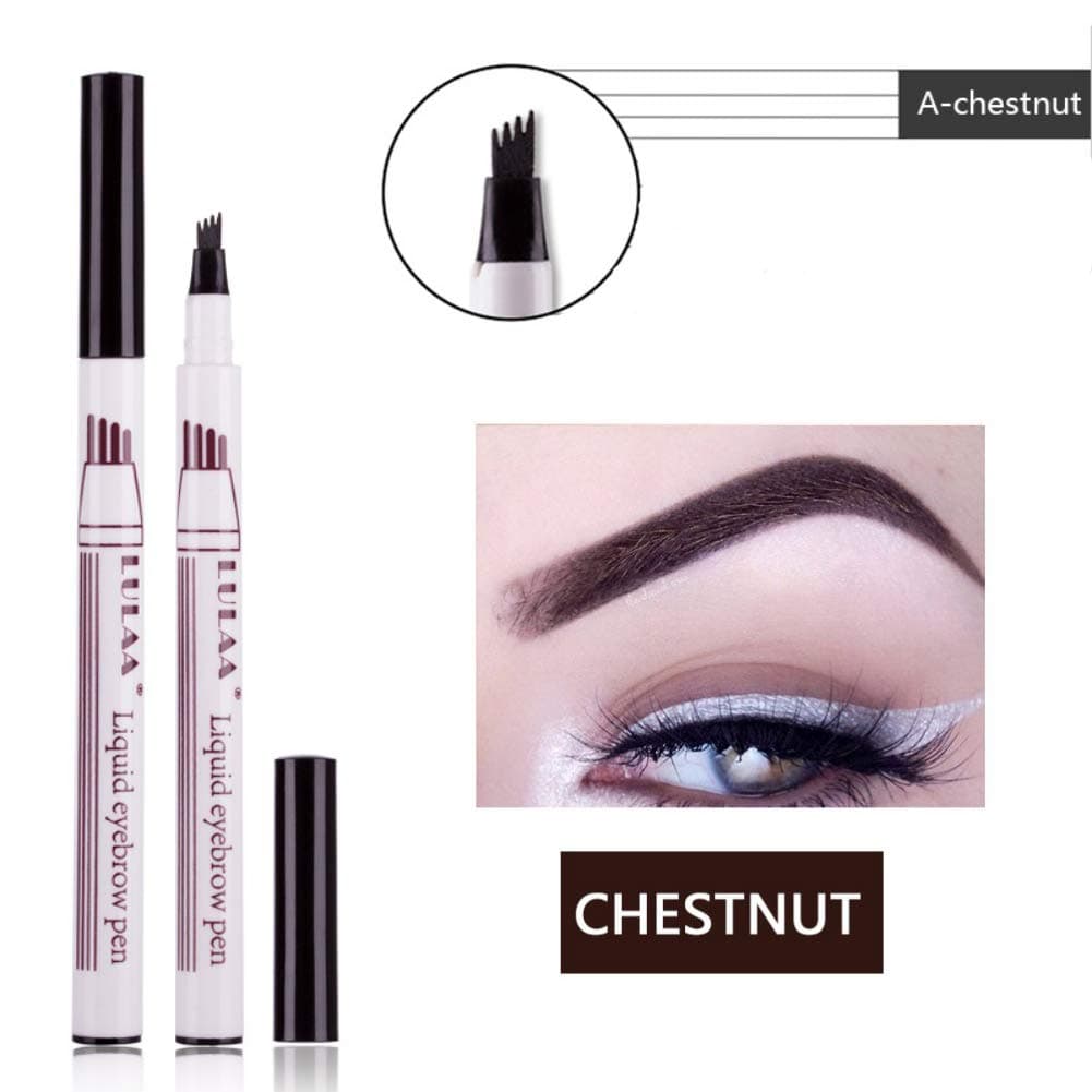 Tattoo Eyebrow Pen Shouhengda Four Tips Get Perfect Eyebrow Long-lasting Waterproof Brow Gel Tint Dye Cream for Eyes Makeup