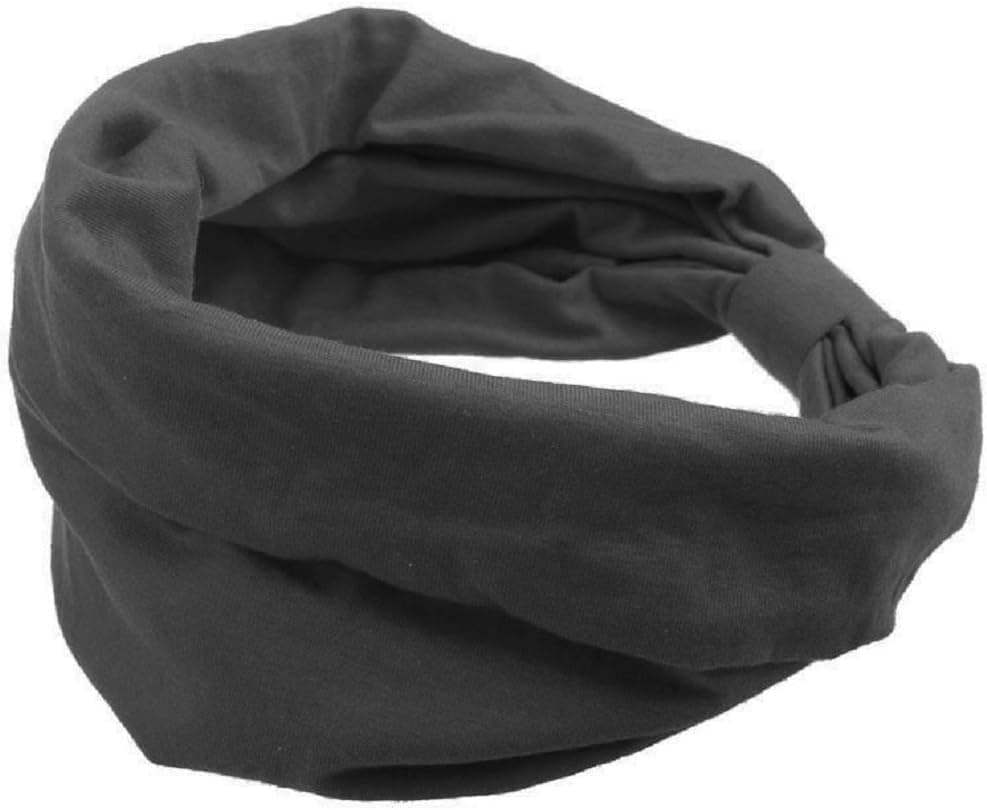 DZT1968 Women Wide Turban Knotted Headband Head Wrap Hair Band