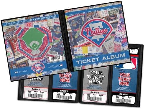Philadelphia Phillies Ticket Album, Holds 96 Tickets