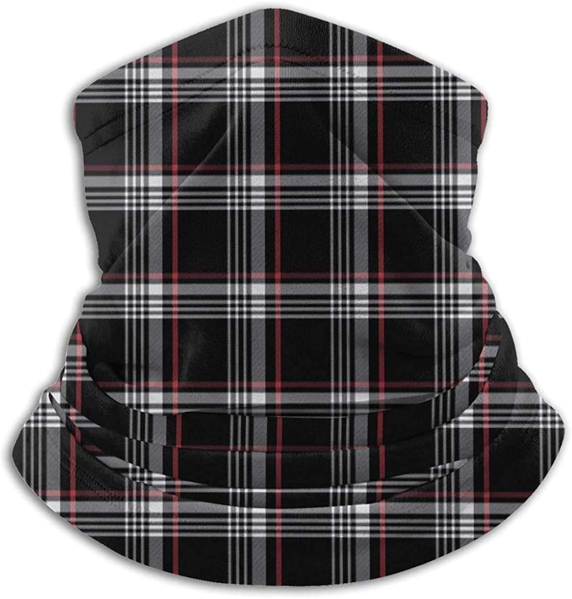 Golf Gti Plaid Unisex Microfiber Neck Warmer Headwear Face Scarf Mask For Winter Cold Weather Mask Bandana Balaclava