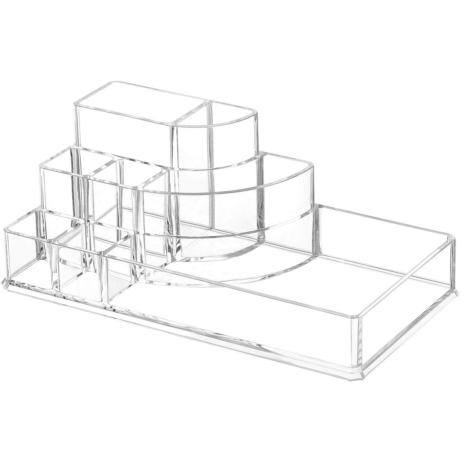 Clear Plastic Vanity Makeup Organizer Small Cosmetic Storage Organizer