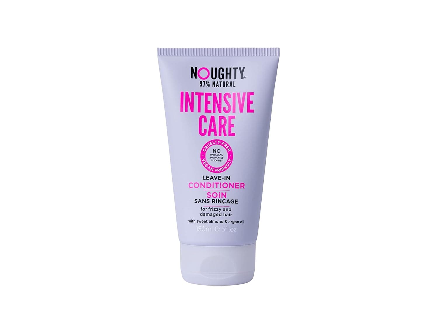 Noughty Intensive Care Leave-In Conditioner for Dry, Frizzy and Damaged Hair | Vegan-Friendly 97% Natural Sulfate Free Silicone Free Paraben Free Moisturizing Conditioner with Argan and Almond Oil | 150 ml / 5.2 fl oz