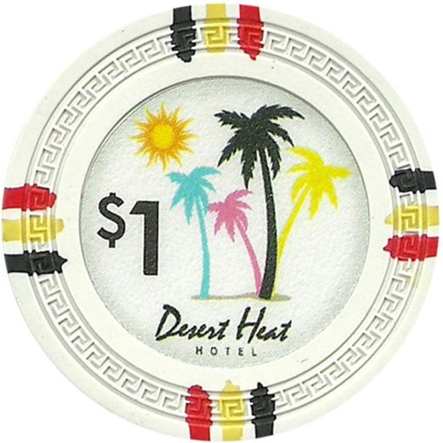 Claysmith Gaming Desert Heat Poker Chip Heavyweight 13.5-Gram Clay Composite – Pack of 50