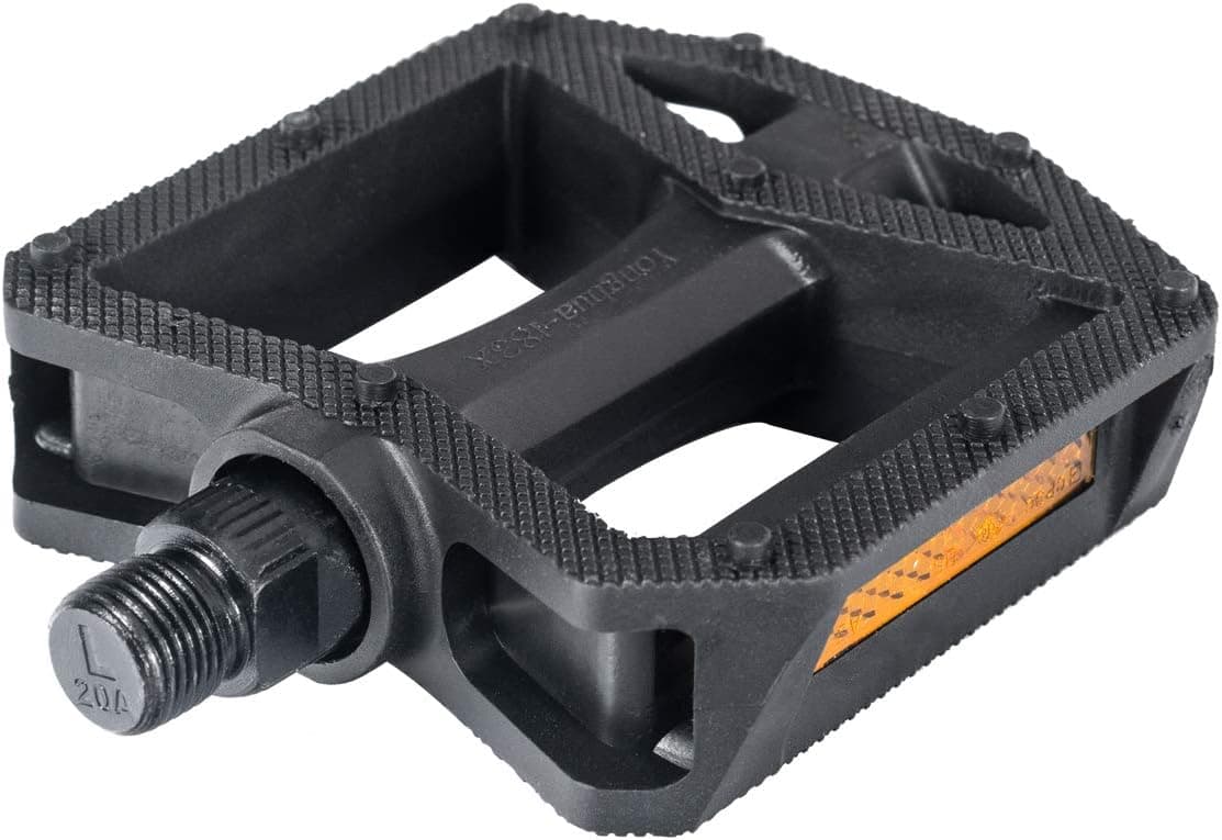 Hiland Plastic Bicycle Pedals for City Commuter Bike 9/16 Inch Spindle Black