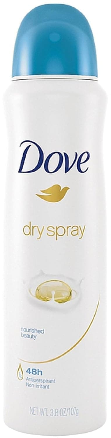 Dove Dry Spray Antiperspirant, Nourished Beauty 3.80 oz (Pack of 8)