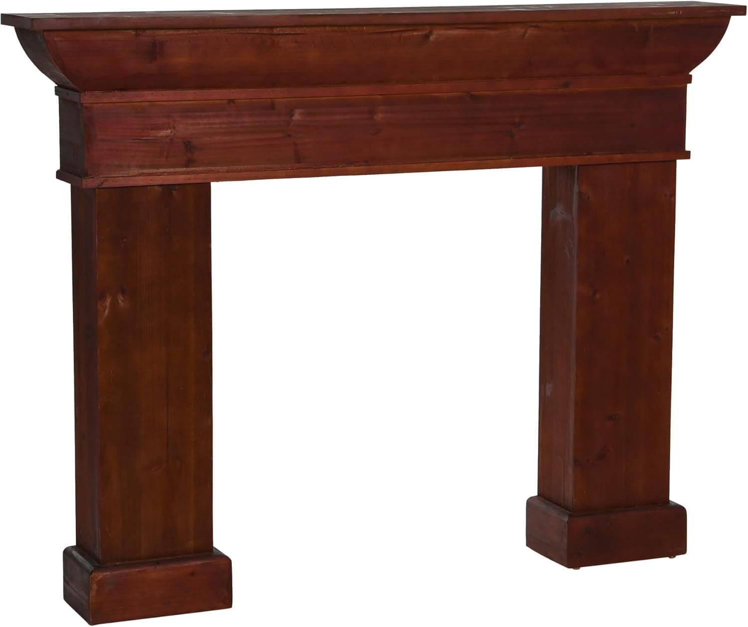 Creative Co-Op Monolith Fireplace Mantel, Dark Walnut Finish