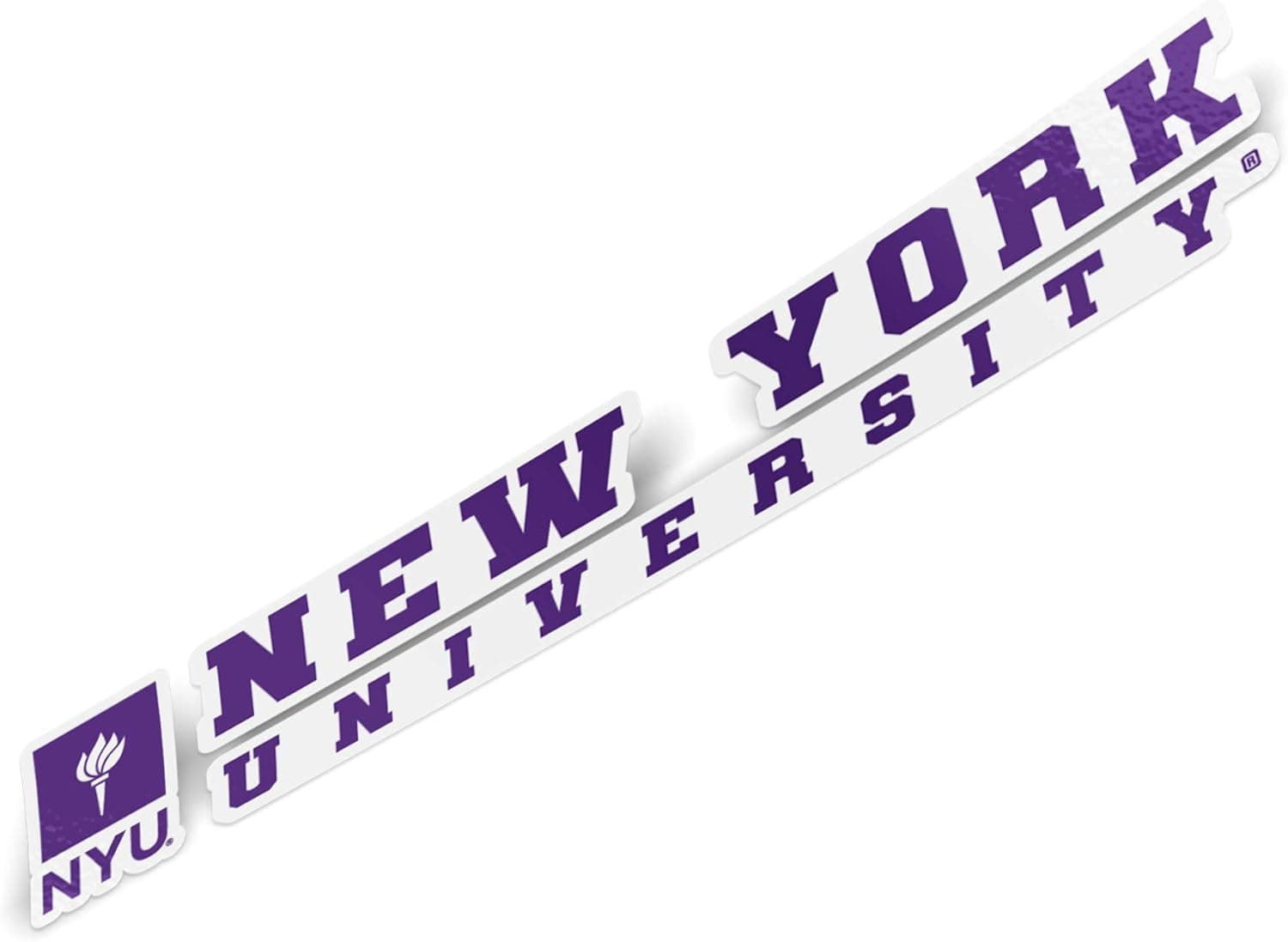 New York University NYU Violets Name Logo Vinyl Decal Laptop Water Bottle Car Scrapbook (8 Inch Sticker)