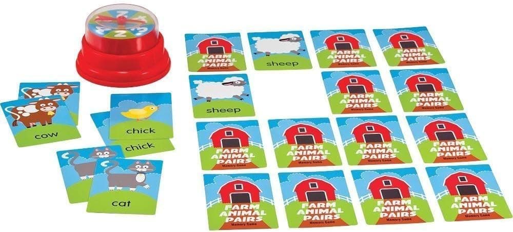 Melissa & Doug Press and Spin Game: Farm Animal Pairs