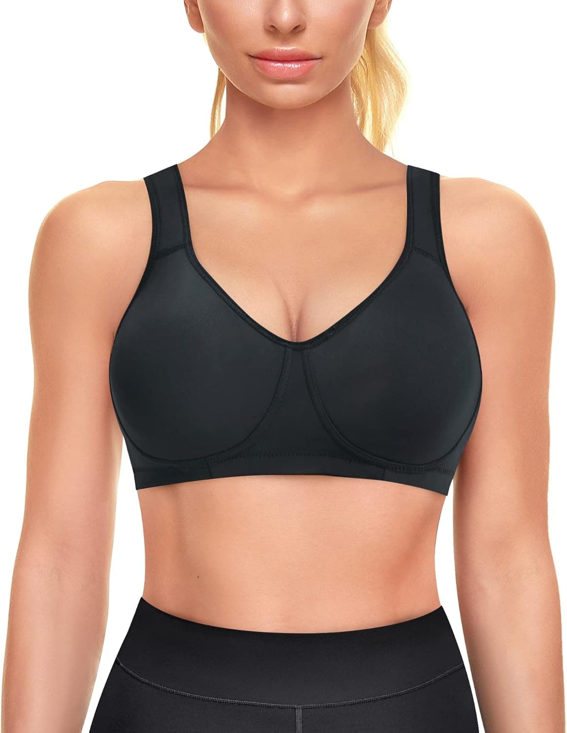 CYDREAM High Impact Sports Bra for Women Wireless Adjustable Straps Supportive Bounce Control Girls Gym Workout Running Bra