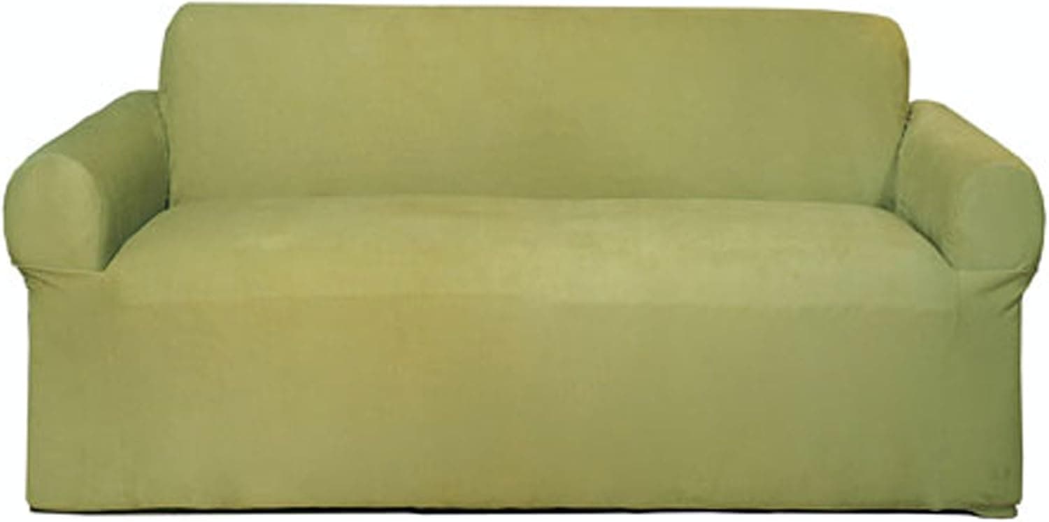 Classic Slipcovers Micro Suede Stretch 1-Piece Loveseat Slipcover, Green