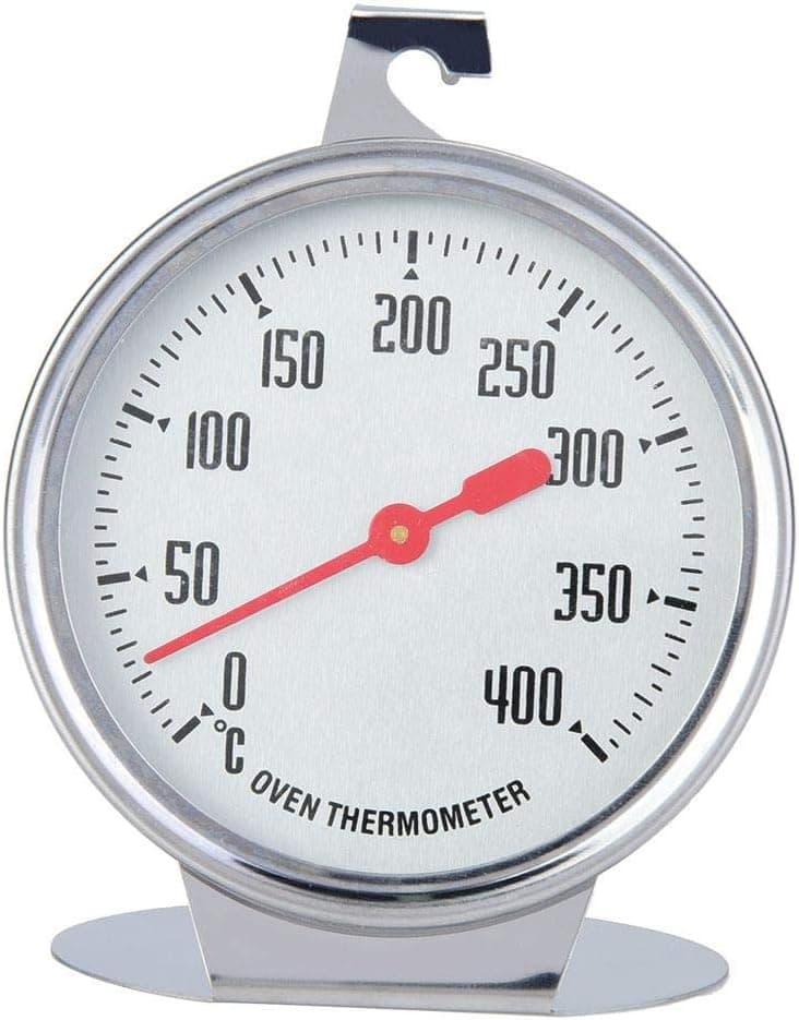 Stainless Steel Dial Oven Thermometer, Stand Up Monitoring Temperature Gauge Round Oven Displays for Home Kitchen Baking Supplies