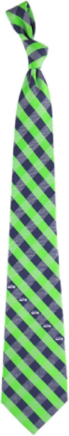 Eagles Wings Seattle Seahawks NFL Check Poly Necktie