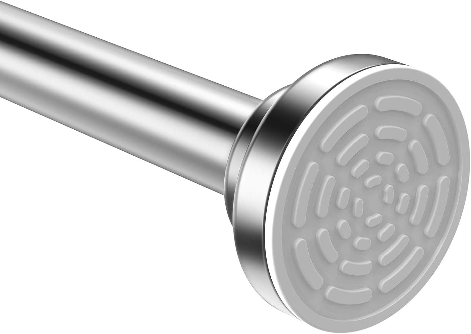 TEECK Shower Curtain Rod, 40-73 inch Adjustable Tension Spring, Shower Curtain Rod Tension, Premium Stainless Steel, Anti-Slip, No Drilling, No Rust, Never Collapse, for Bathroom, Easy to use