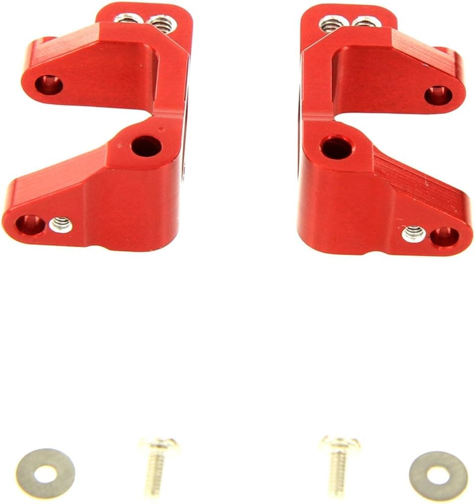 GPM Racing Caster Block Set for 1:10 Associated SC10 2WD + Other AE Models, Red