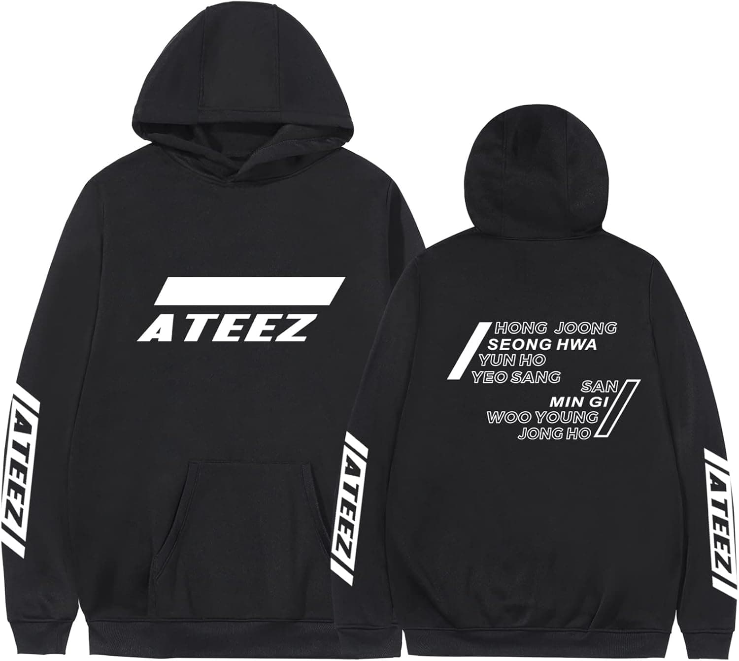 CHAIRAY Kpop ATEEZ Album Treasure Hoodie Wooyoung San Mingi Yeosang Pullover Hooded Sweater