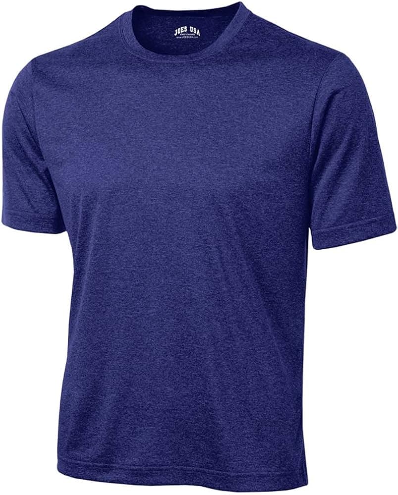 Joe's USA Men's Athletic Heather All Sport Training Tees in Reg, Big and Tall