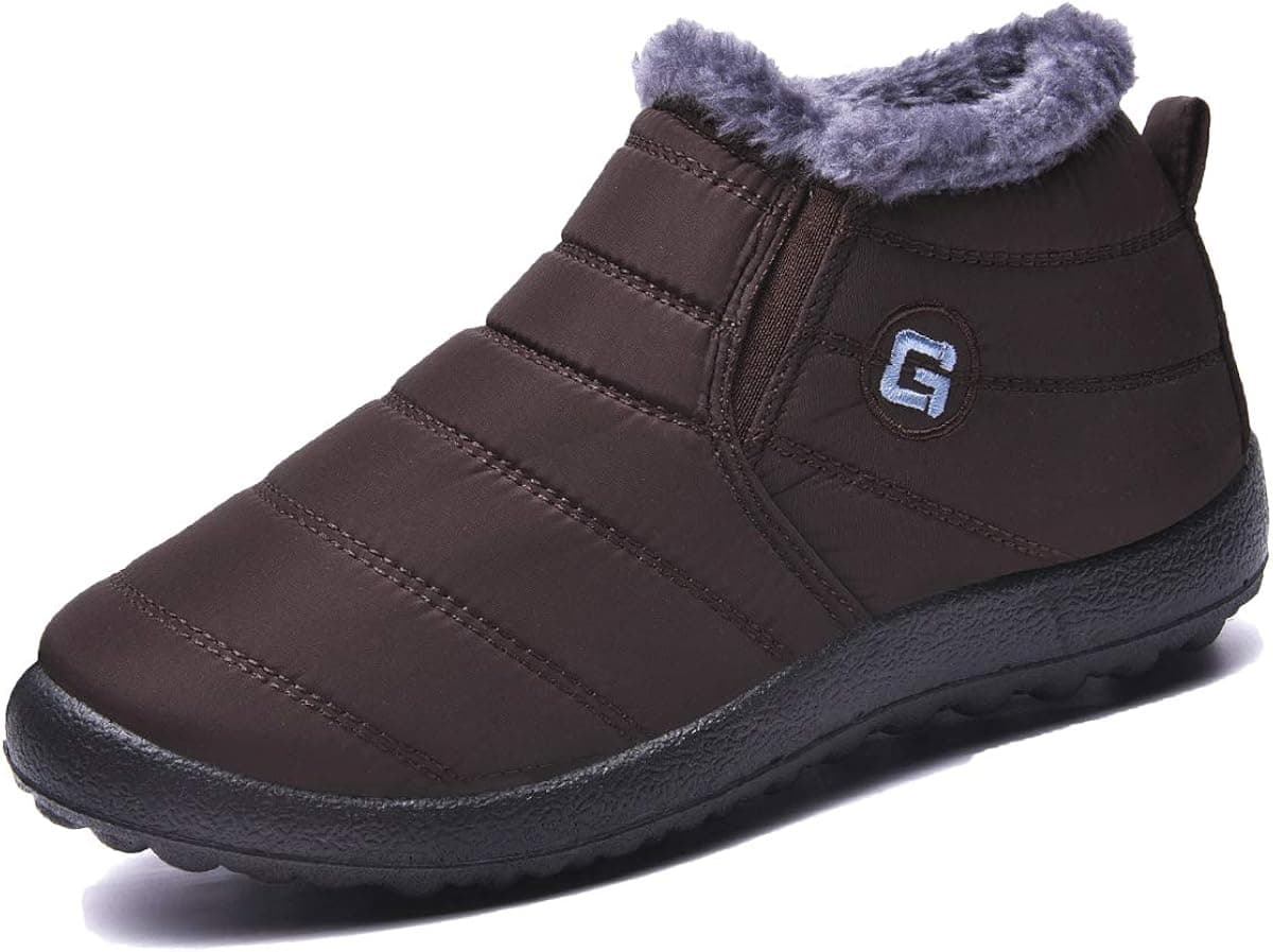 Ginjang Women Winter Snow Boots Warm Ankle Boots Anti-Slip Waterproof Winter Shoes Slip On Booties Sneakers