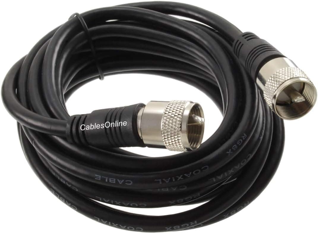CablesOnline 12ft RG8x Coax UHF (PL259) Male to Male 50 ohm Antenna Cable - R-U012